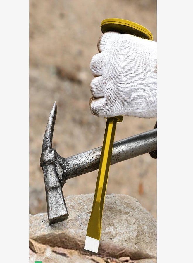 Matiko METAL CHISEL, FLAT HEAD CHISEL WITH HAND GUARD FOR CONCRETE CUTTING EDGE (12INCHES) - Image 3